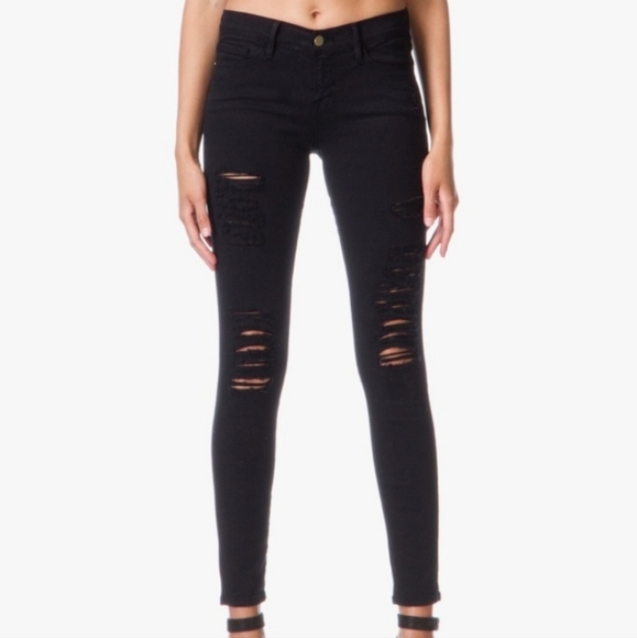 Frame Le Skinny De Jeanne Ripped Distressed - Picture 1 of 9